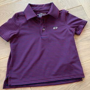 Vineyard Vines Kids Polo - Red and Blue Stripes